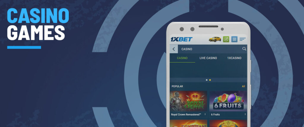 1xbet mobile casino for India