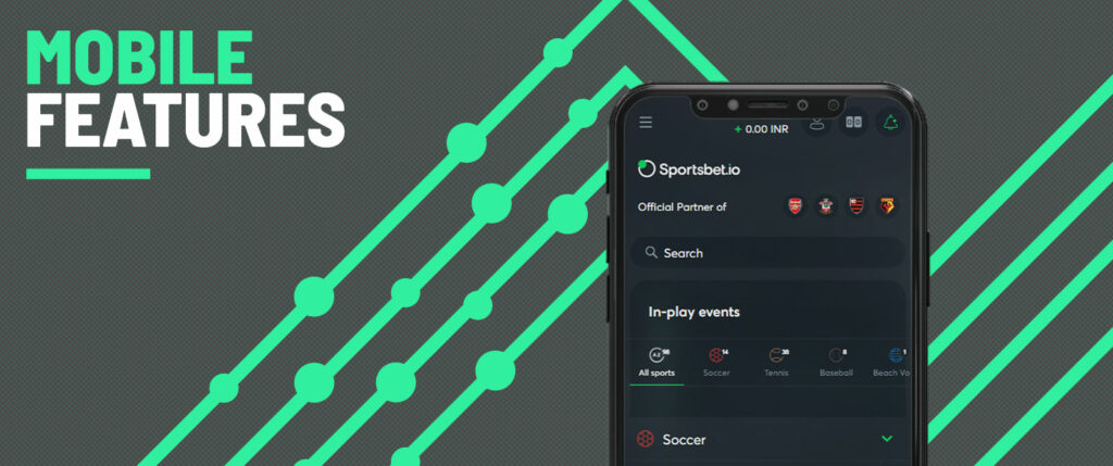 Sportsbet.io Mobile App Features