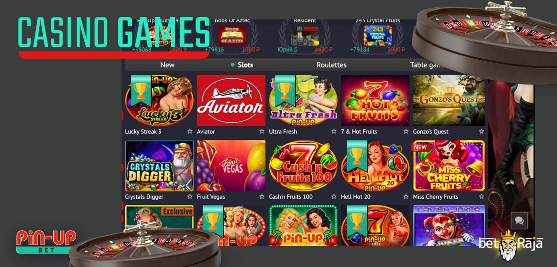 All casino games on Pin-up site.