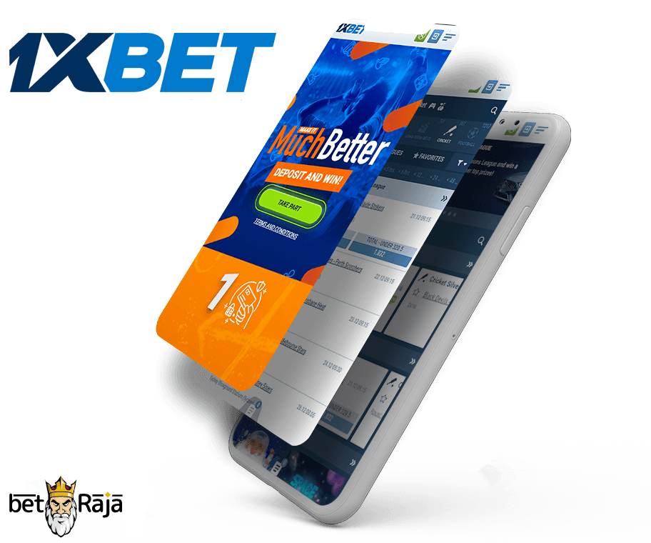 1xbet India mobile interface on mobile phone.