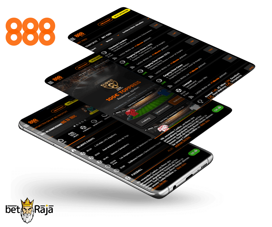 888sport bookie interface on smartphone.
