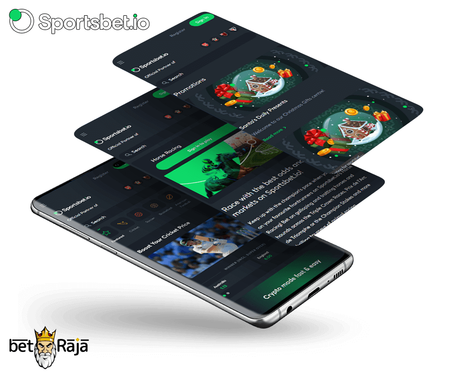 Sportsbet.io mobile interface.