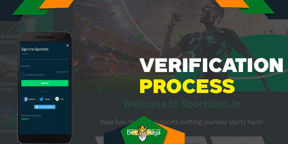 Detailed verification process on the sportsbets io.