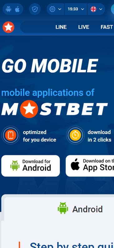 Wait for the downloading of the mostbet app.
