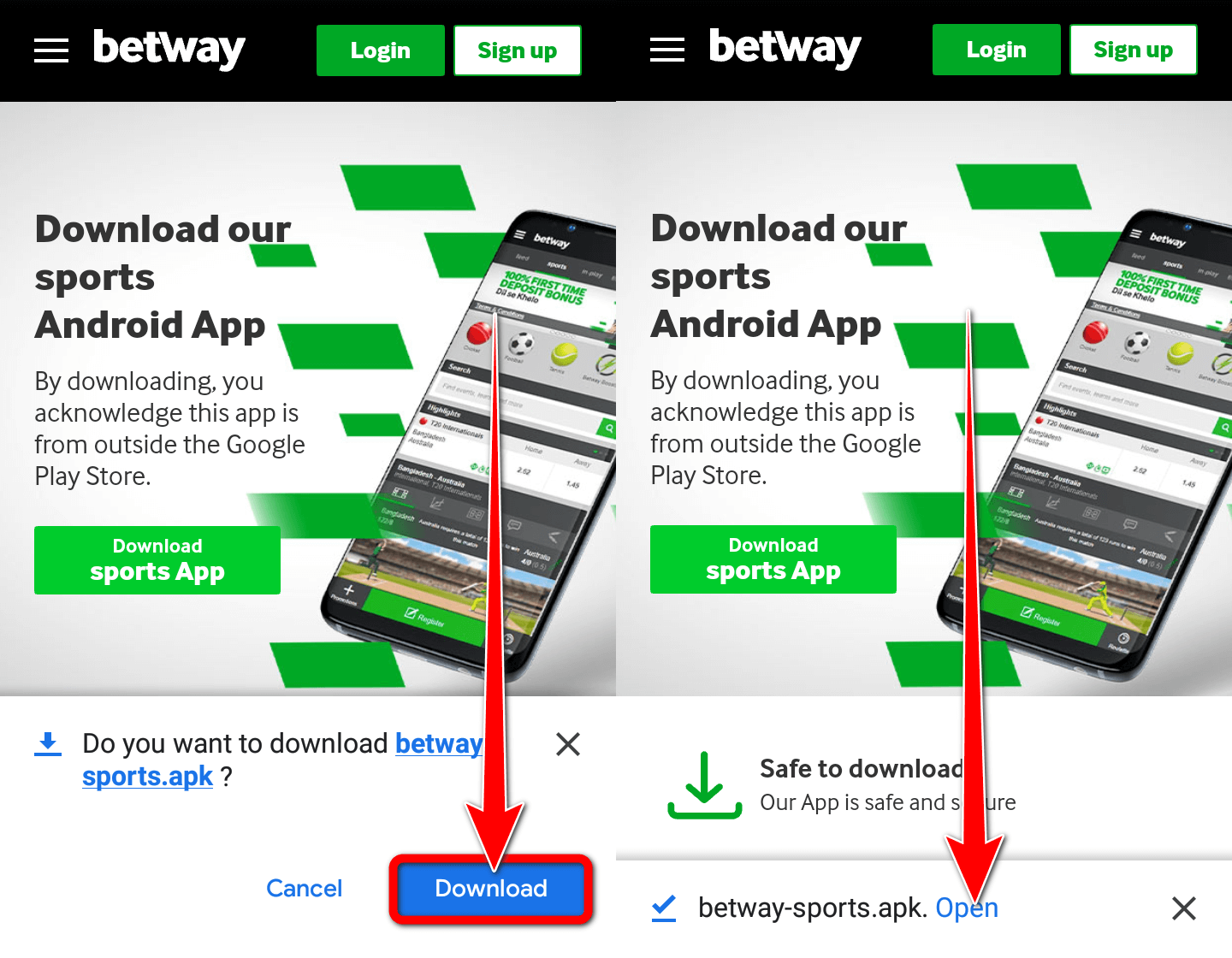 betway app india install