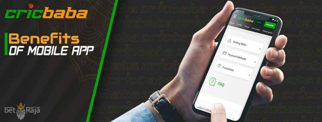 All the benefits of the Cricbaba casino app.