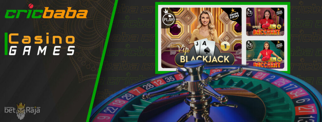 The most popular casino games in the Cricbaba app.