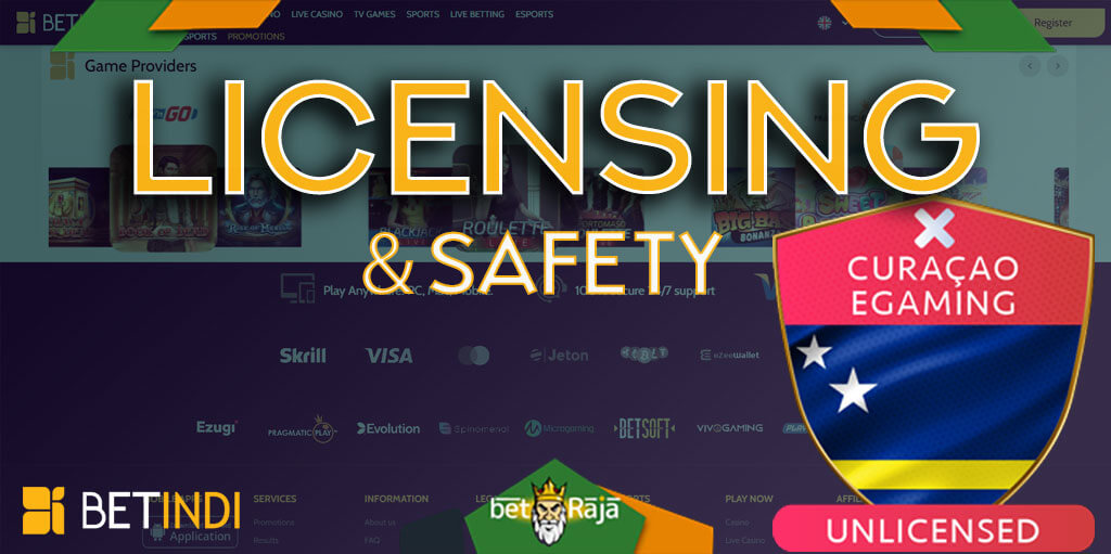 All games at Betindi Casino are licensed under the Curacao license.
