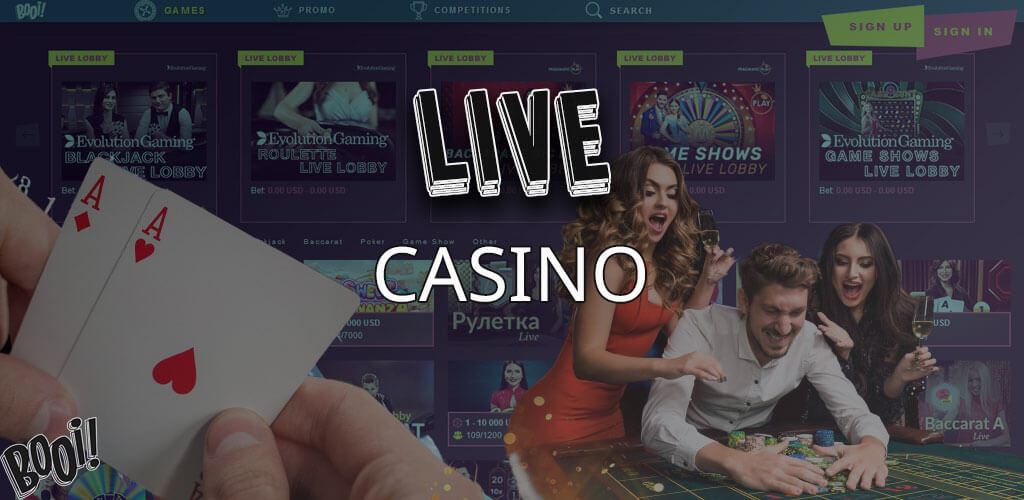 The most popular Booi Casino live dealer games in a wide range.