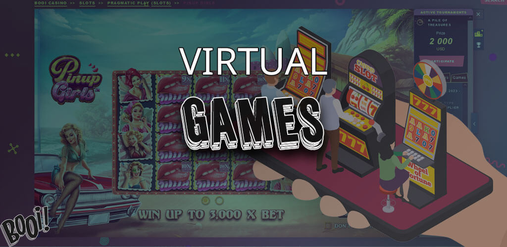 Virtual games are presented at Booi Casino in a wide range.
