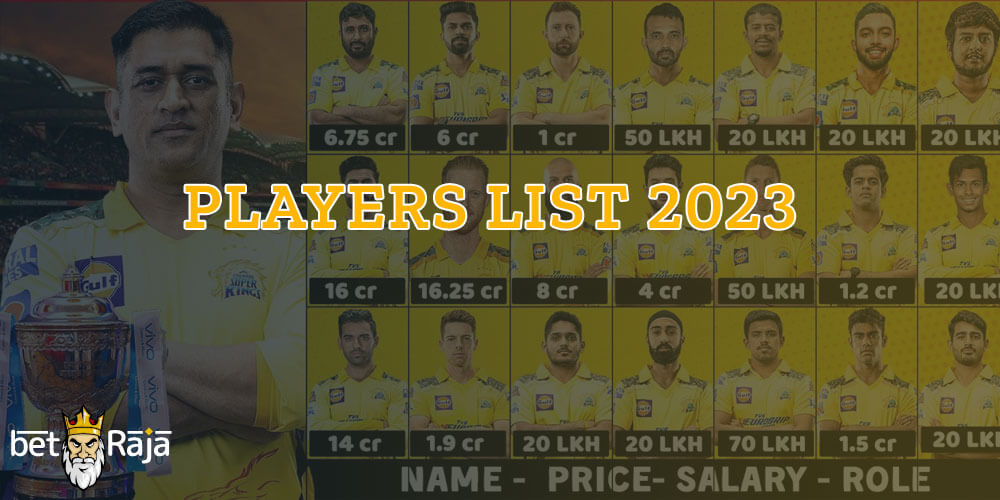 Details on the composition of the players of the CSK team for 2023.