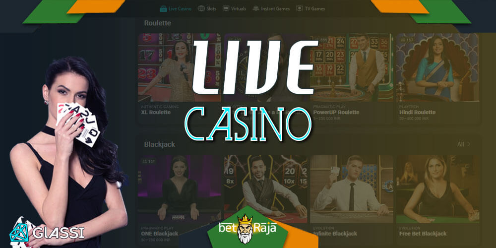 Live dealer games, including Hindi speaking ones, at glassi casino.