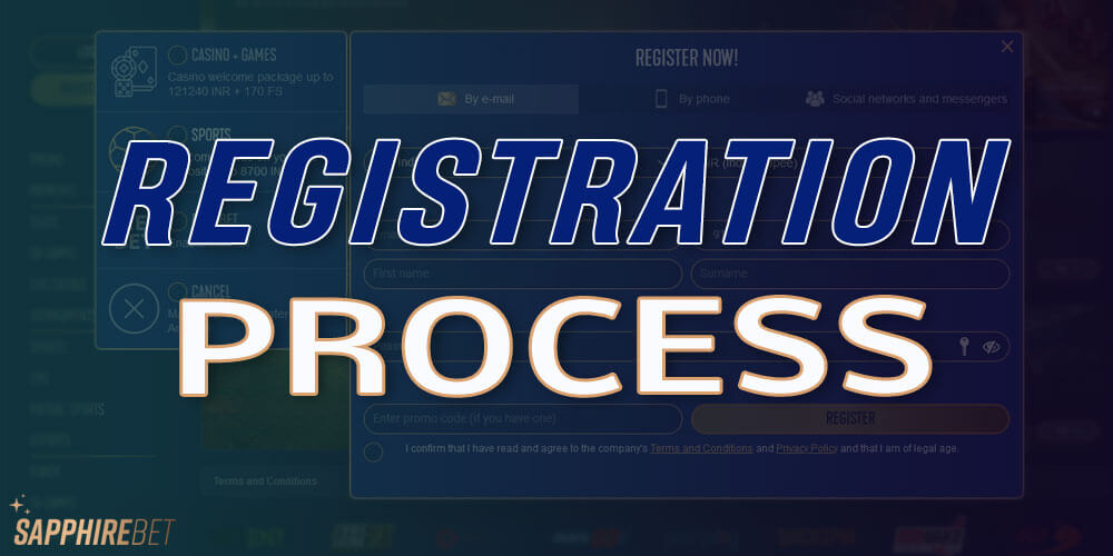 How to register on the site of the Sapphirebet bookmaker in India: step by step instructions.