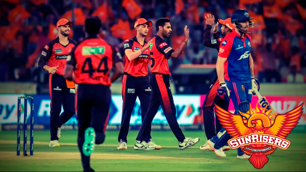 The Sunrisers Hyderabad (SRH) players list and their respective roles for the cricket match against Rajasthan Royals (RR). The list includes the player's name, jersey number, and position such as batsman, bowler, all-rounder, or wicket-keeper.