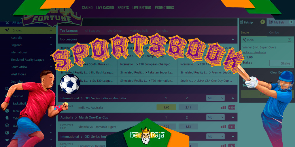 Maharaja Fortune has an excellent selection of sports betting options.