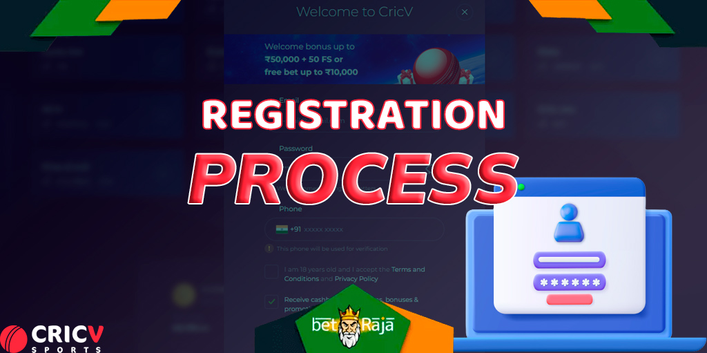 How to create your account at the CricV online casino: step-by-step instructions.